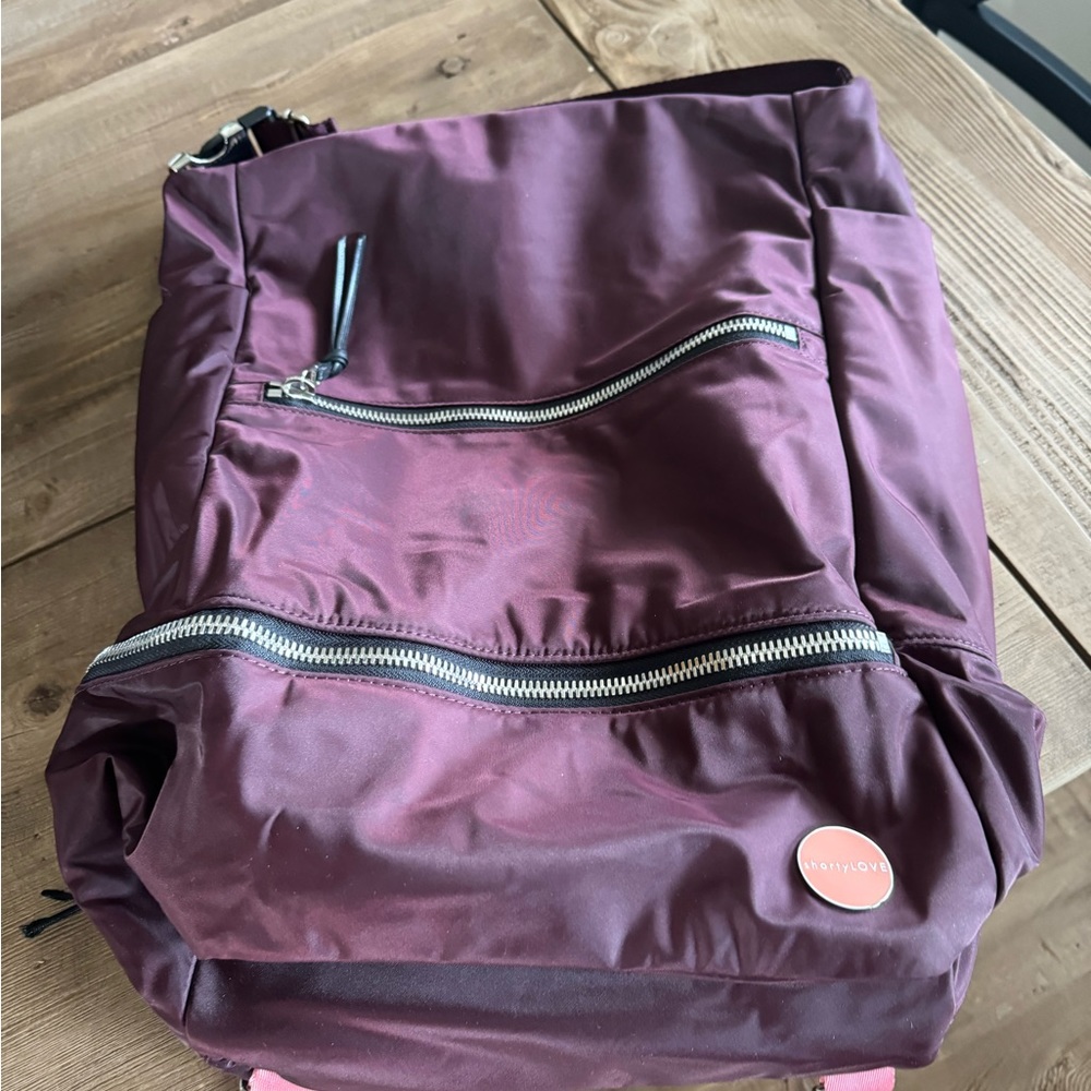 Boxer Large Women's Backpack Tote - Burgundy - Picture 4 of 4